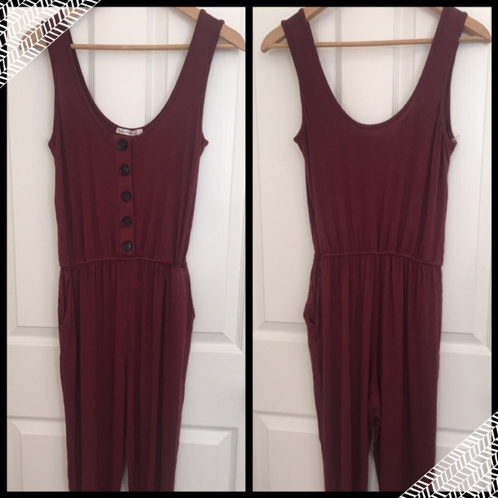 🎀SALE🎀 Button Front Ruched Ankle Jumpsuit 🆕 - Picture 6 of 6